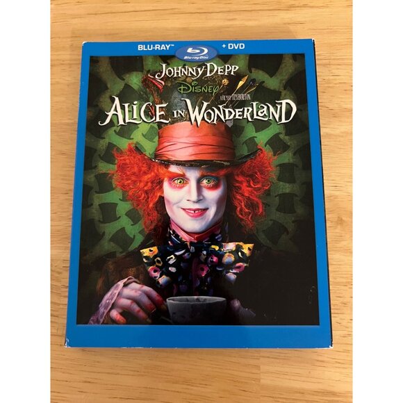 Disney's Alice In Wonderland Blu-Ray & DVD 2-Disc Combo Pack Tim Burton Movie - Picture 1 of 4